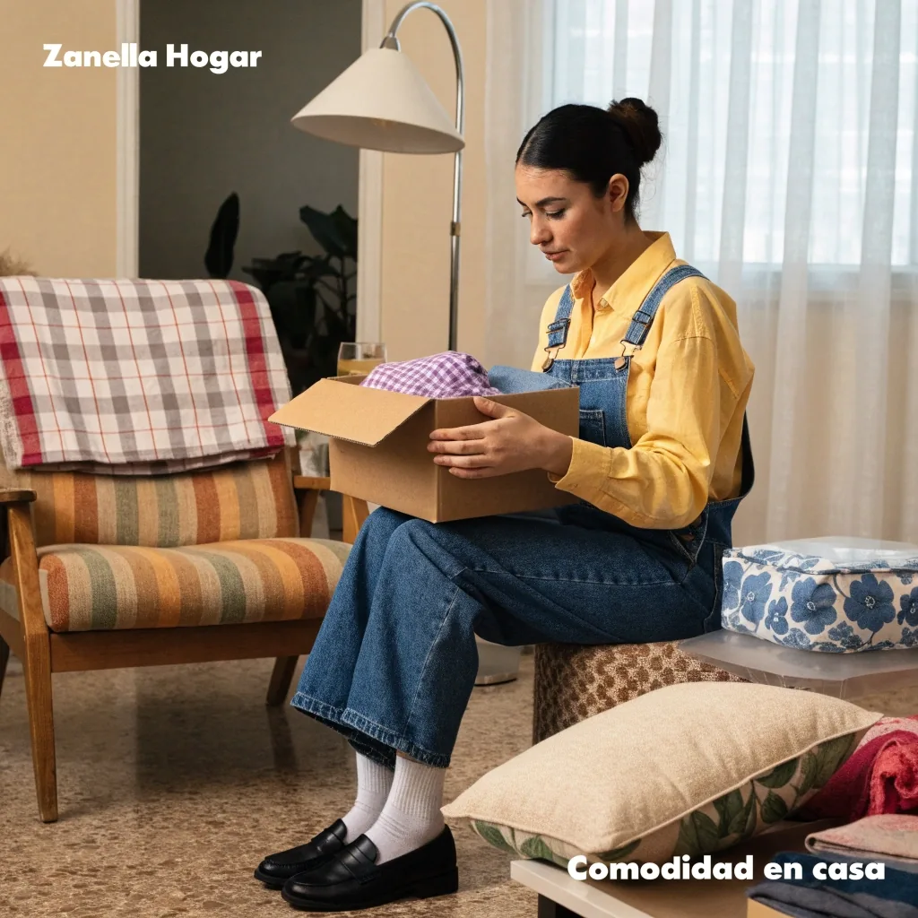 Mesa auxiliar plegable Zanella Home con la lámpara encendida encima
